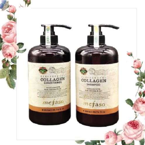 Dầu Gội Dầu Xả Phục Hồi Hư Tổn Mefaso Collagen 850ml[Drop3]