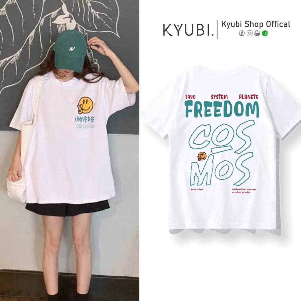 Áo thun tay lỡ Ulzzang chất cotton phom rộng unisex [Nhiều Mẫu LIST23] - Tee Tshirt Kyubi ATTL23