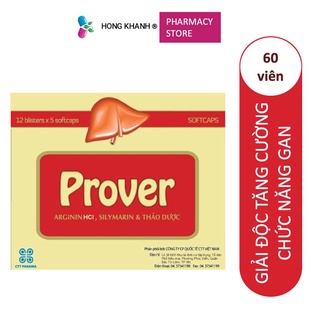 Viên uống giải hỗ trợ chức năng gan Prover hộp 12 vỉ x 5 viên