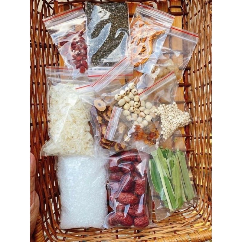 Set chè dưỡng nhan nấu 10ly hương vị thơm ngon