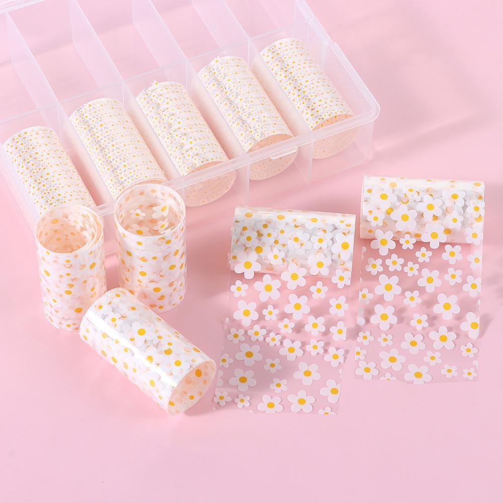 HS Giấy Foil Họa Tiết Hoa Dán Móng Nghệ Thuật