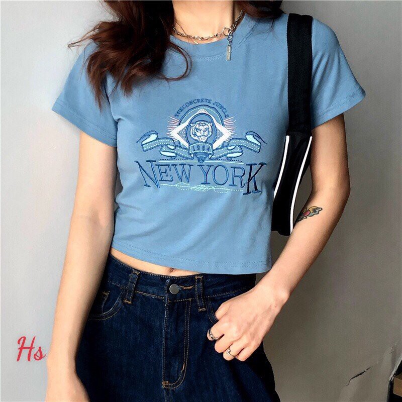 Áo Croptop New York Unisex - Áo Croptop Dáng Ôm Có Ảnh Thật Tự Chụp + Đánh Giá X.Store