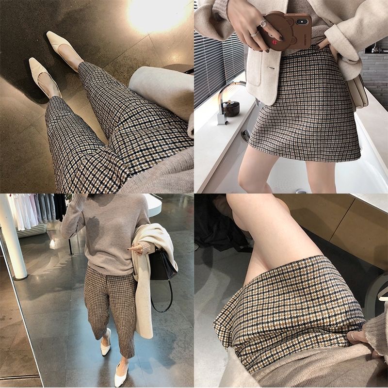 (BIG SIZE) Chân váy A chất dạ có quần trong | BigBuy360 - bigbuy360.vn