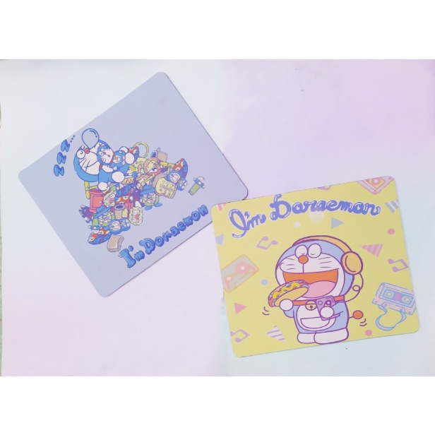 lót chuột doremon LOTI18 bàn di chuột cute dễ thương pastel 20 x 24 cm
