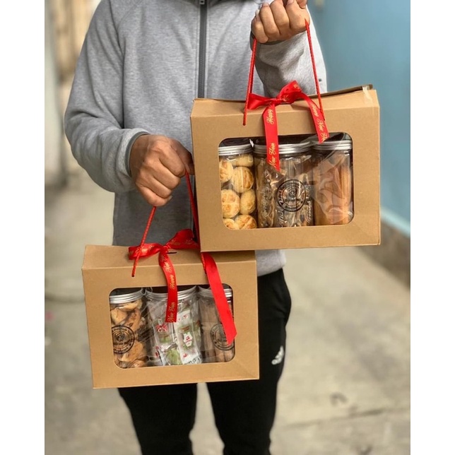 Set 50 hộp đựng quà tết Krat nâu