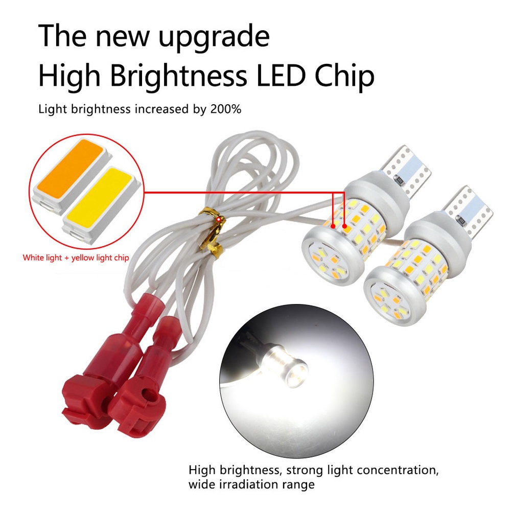 Set 2 bóng đèn xi nhan LYMOYO LED T15 W5W 12V chuyên dụng dành cho xe mô tô