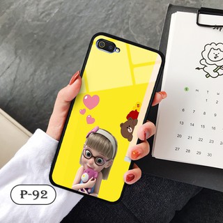 Ốp lưng kính 3D Realme C2-cute