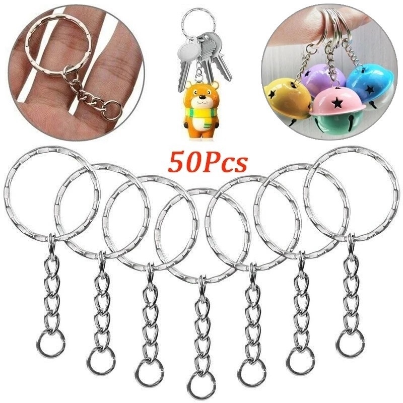 Set 50 Vòng Móc Chìa Khóa 2.5cm DIY Tiện Dụng