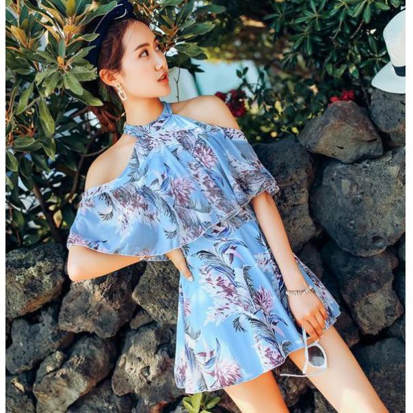 Áo Bơi Nữ Dạng Váy Kín Đáo Tay Bèo Xinh - Bikini Đồ Bơi Nữ Đẹp ་ | BigBuy360 - bigbuy360.vn