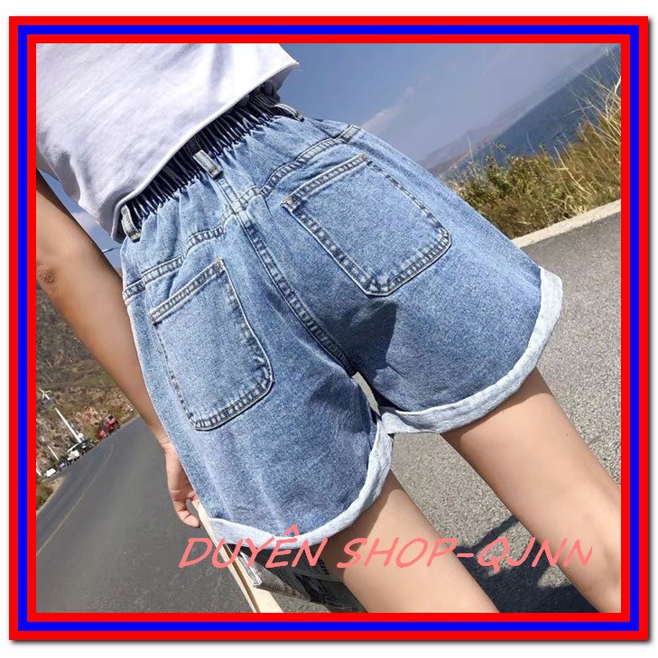 QUẦN short nữ LƯNG THUN HAI CÚC siêu xịn màu xanh nhạt -16