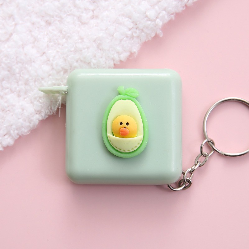 Móc khóa thước dây rút gọn hình vuông cute nhiều hình đáng yêu PK16