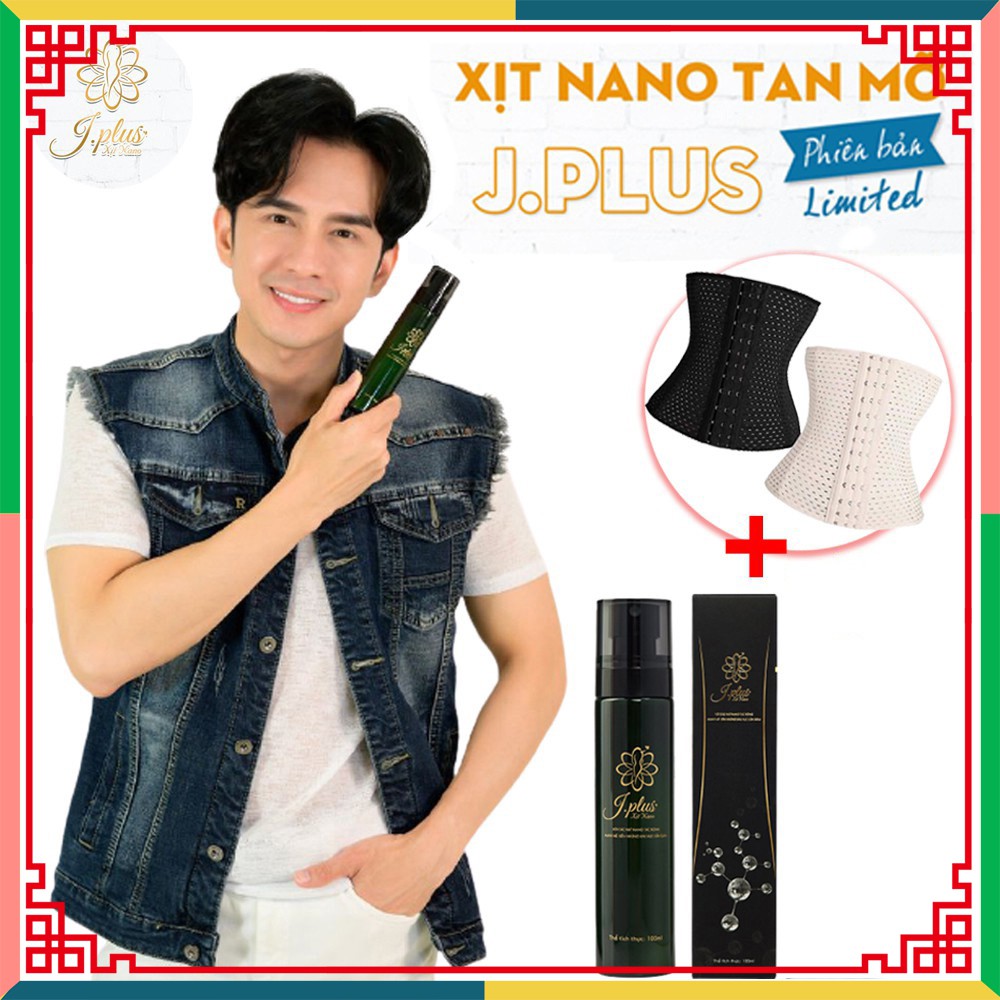 Chai Xịt Nano Tan Mỡ J Plus Giảm Cân, Tiêu Mỡ - Jasmine Jplus