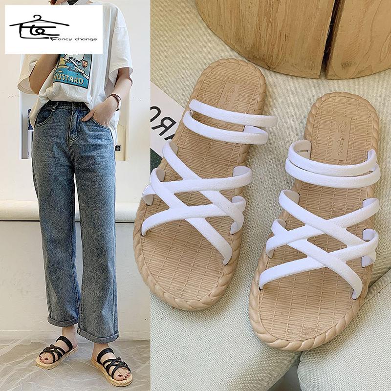 Dép Sandal Mùa Hè Đế Dày Phong Cách Hàn Quốc Dễ Phối Đồ Thời Trang Cho Nữ