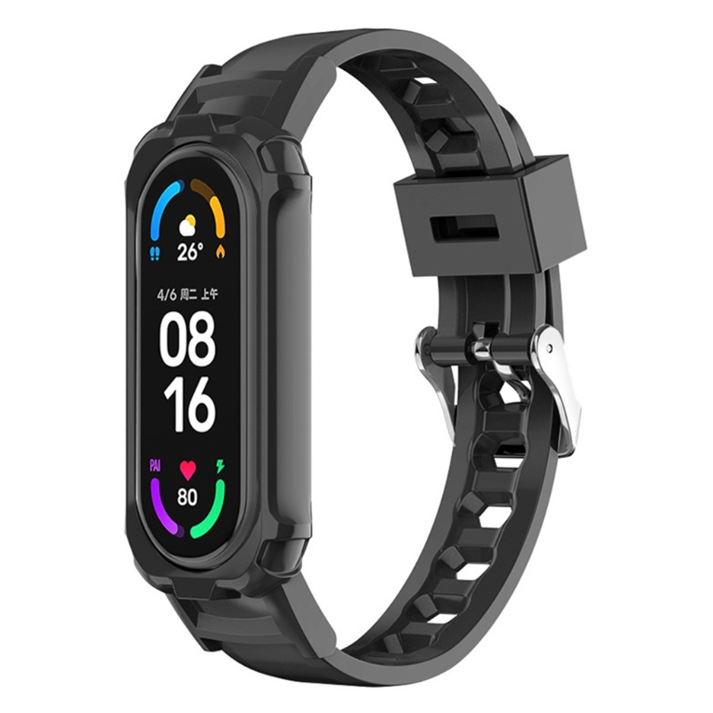 Dây đeo TPU mềm chống trầy chống mồ hôi cho đồng hồ thông minh Xiaomi Mi Band 6 5 4 3