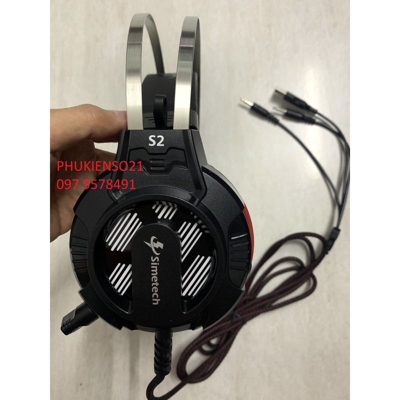 Headphone Gaming S2 Led  Simetech - Tai nghe vi tính