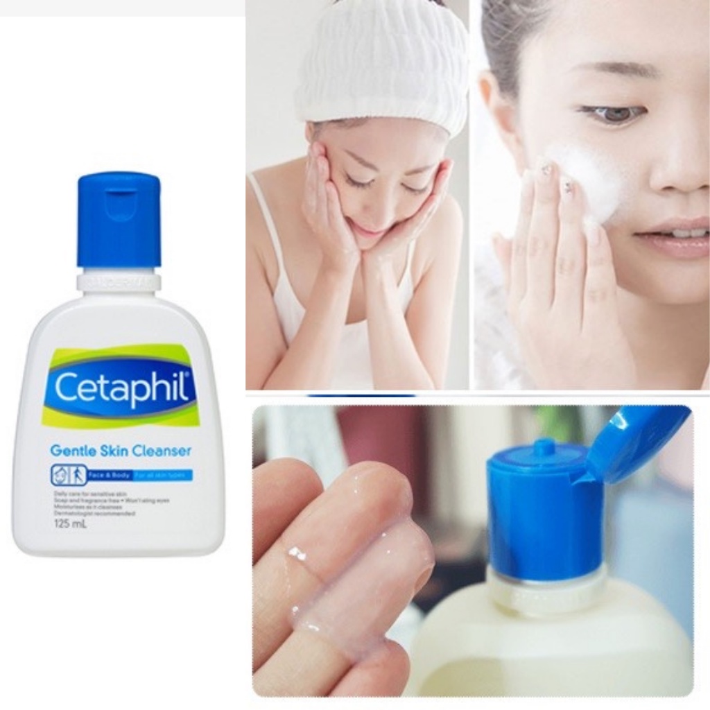 Sữa rửa mặt CETAPHIL  GENTLE SKIN CLEANSER dành cho da mụn nhạy cảm da khô 125ml 500ml