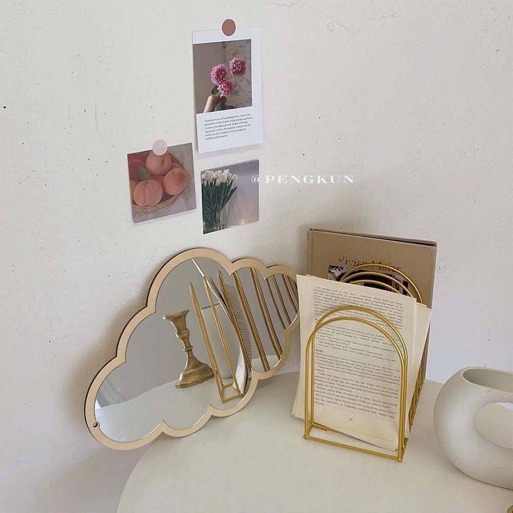 Gương Dán Tường Bằng acrylic Hình Đám Mây Dễ Thương Dùng Trang Trí