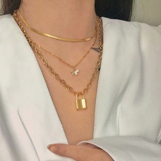 Dây chuyền hợp kim dạng mắt rắn thời trang Hàn Quốc tinh tế dành cho nữ