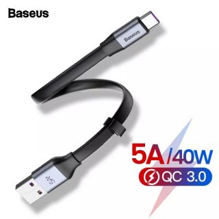 Cáp typeC Baseus 25cm 5A 40W Note 10 Huawei p30 pro