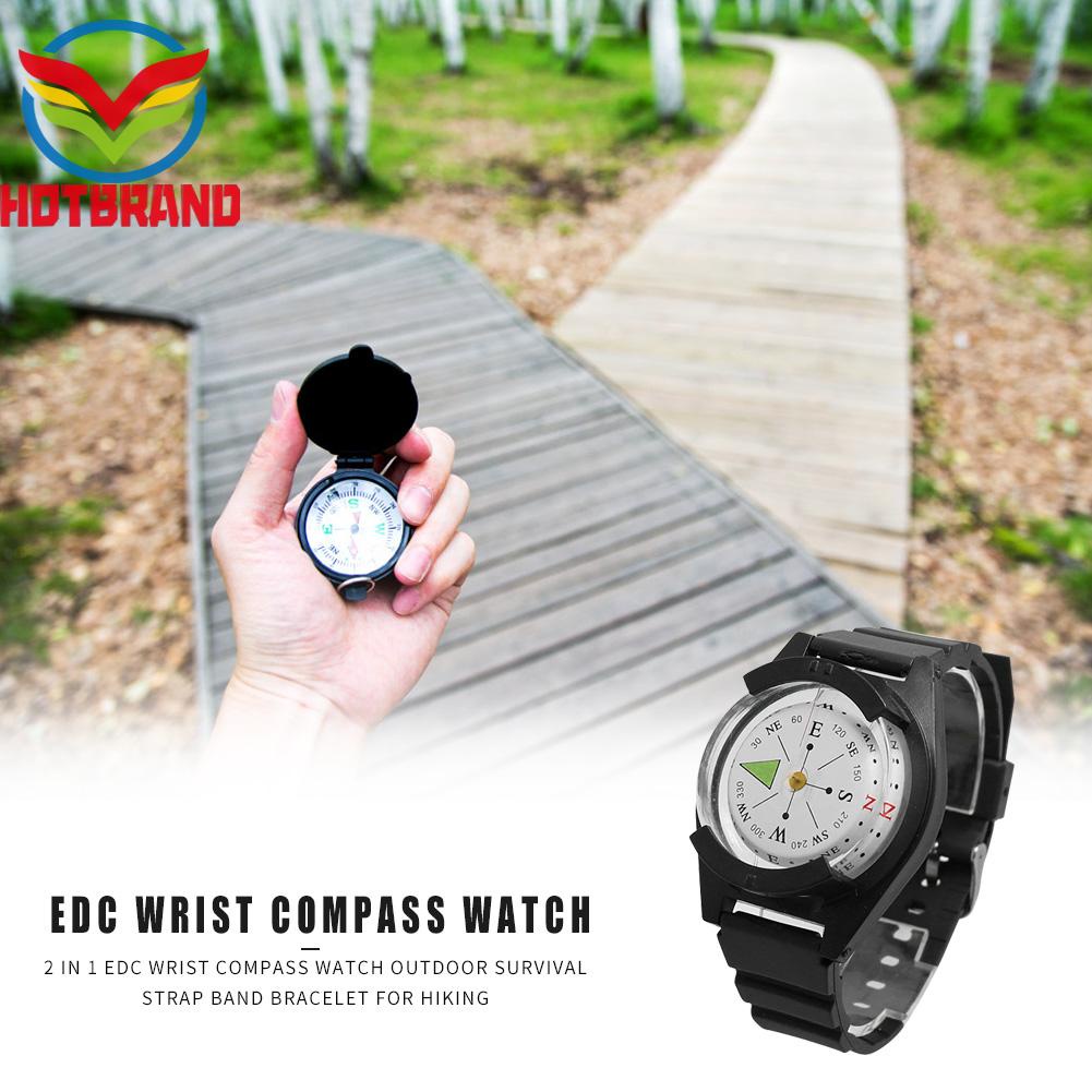 Đồng Hồ Đeo Tay Dây Silicon Chống Nước Có La Bàn