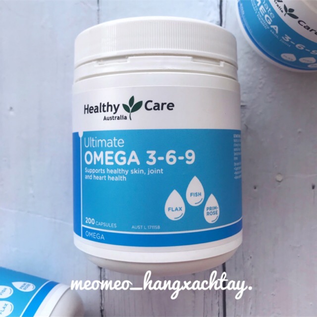 [Mẫu mới- đủ bill và tem]Healthy care Omega 369 200 viên của Úc