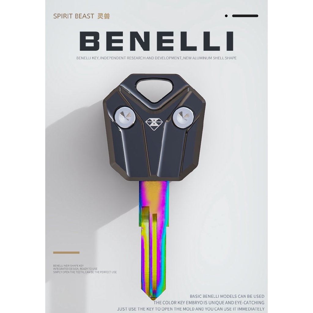 Phôi chìa khóa trang trí bắt mắt cho xe mô tô Benelli
