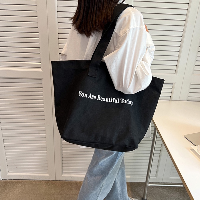 Túi Xách canvas Đeo Vai Sức Chứa Lớn Dành Cho Nữ