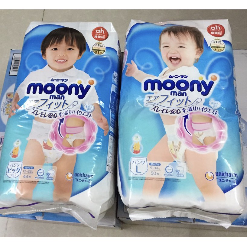 Tã dán/quần Moony nội địa Nhật L50/XL44