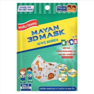 (5pcs) Khẩu Trang 3D MAYAN cho bé