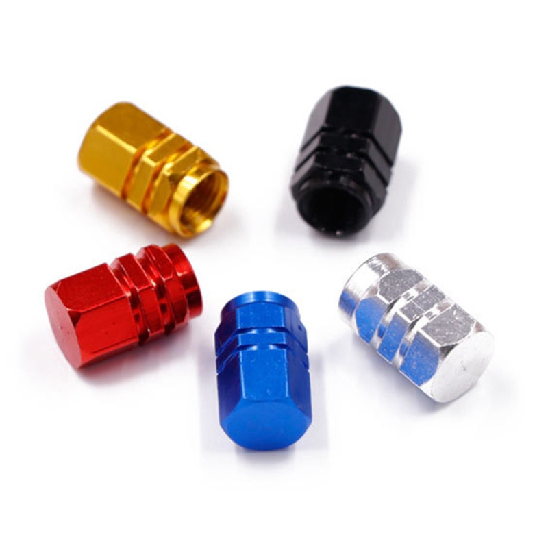 Bộ 4 Nắp Van Bánh Xe Hơi Đường Kính 9mm Bằng Hợp Kim Nhôm Chống Bụi Dùng Trang Trí Ốp