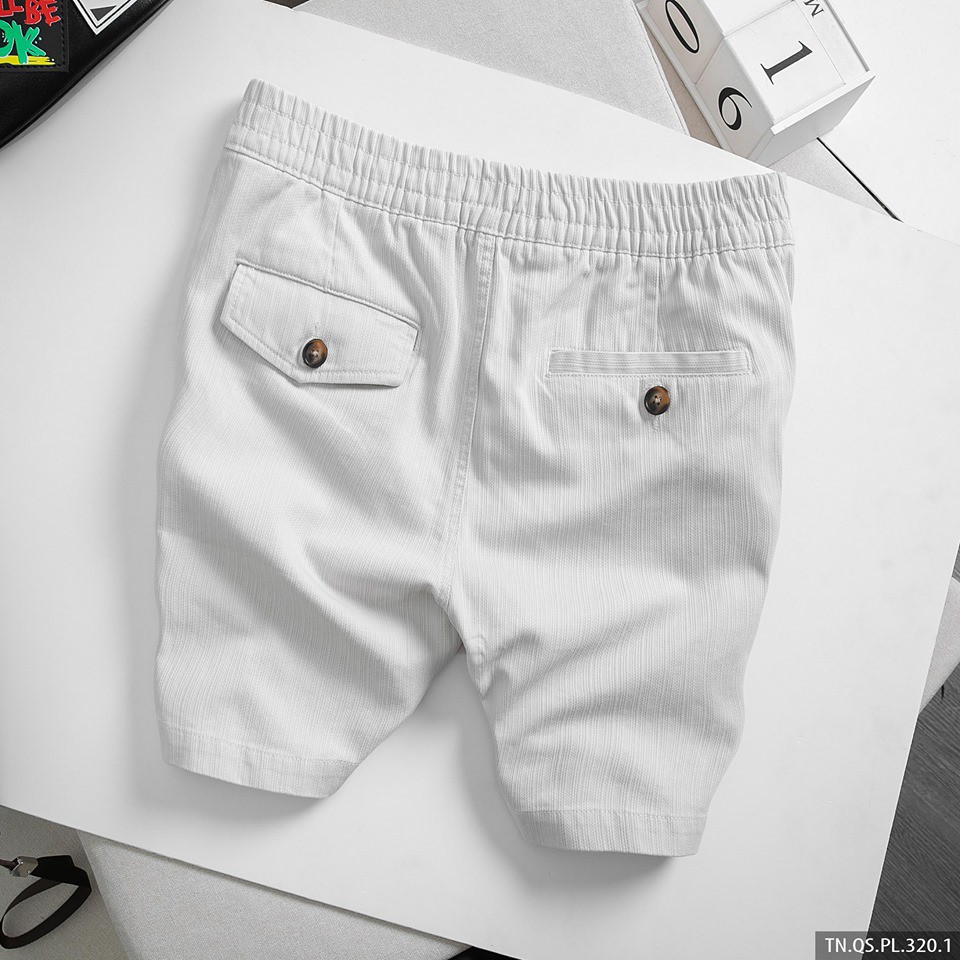 Quần Short Kaki Nam Vải Vân Gỗ