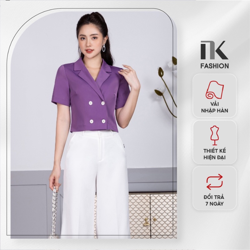 Áo Sơ Mi NK FASHION Thiết Kế Cổ Ve Kết Hợp Cúc Dọc Chất Liệu Nhập Hàn Cao Cấp Thanh Lịch NKSM2206009