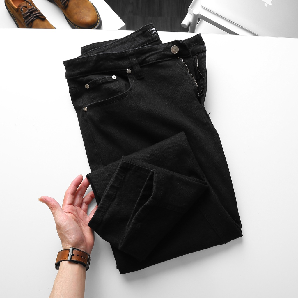 Quần kaki jean nam bigsize 80 - 130kg màu đen - mã 08