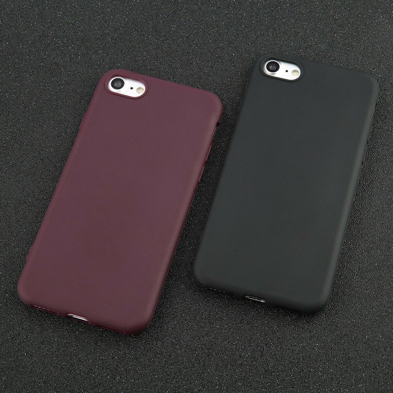 Ốp điện thoại silicone mềm màu trơn nhám đơn giản cho iPhone 7 6 6s Plus 5 5s SE | BigBuy360 - bigbuy360.vn