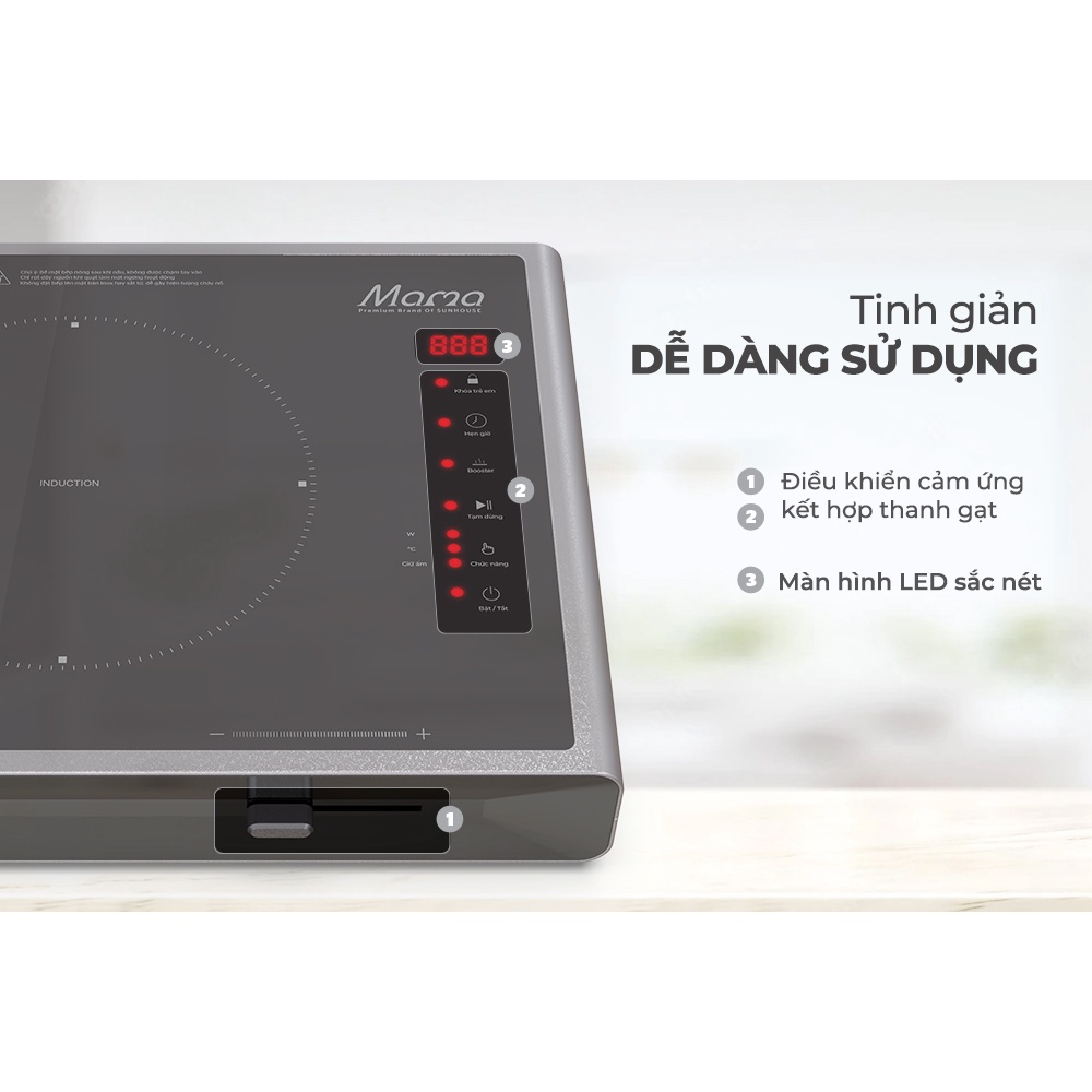 Bếp từ đơn cảm ứng SUNHOUSE MAMA SHD6880 - Bảo hành chính hãng 24 tháng