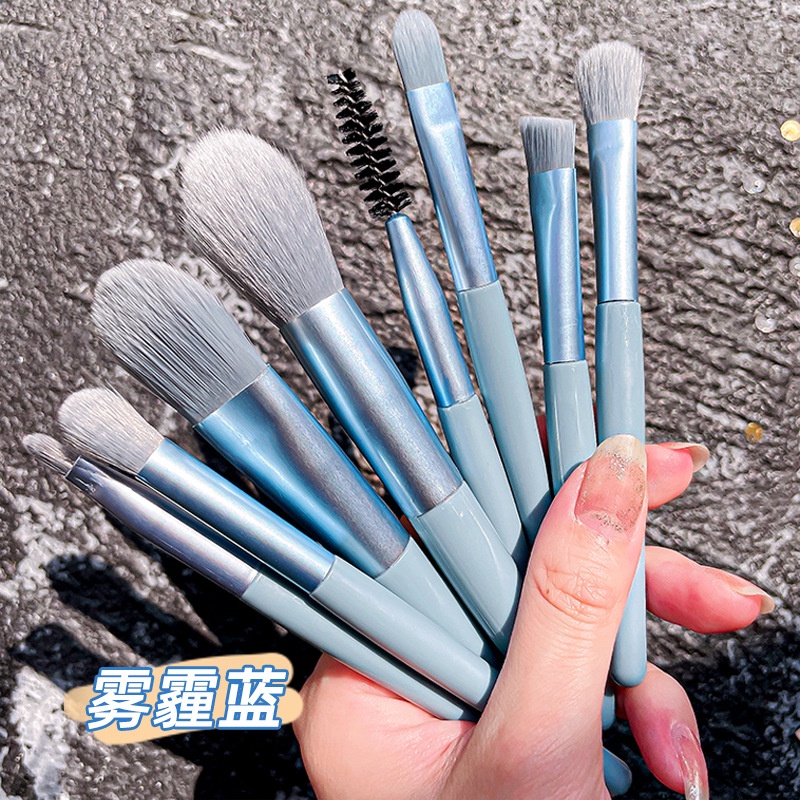 [Hàng mới về] Bộ 8 cọ trang điểm đánh phấn mắt kẻ viền môi đánh phấn má hồng chuyên nghiệp
