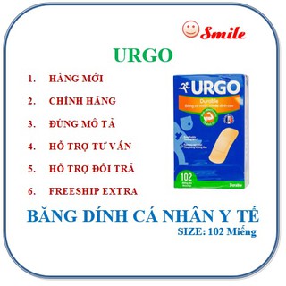 Băng cá nhân urgo durable 102 miếng