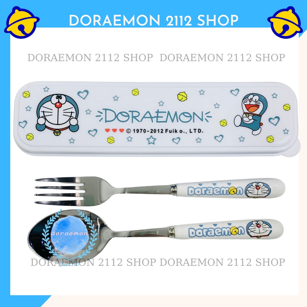 Bộ muỗng đũa nĩa kèm hộp Doraemon