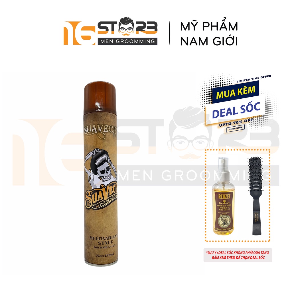 Gôm Xịt Tóc Suavecito Giữ Nếp Cứng