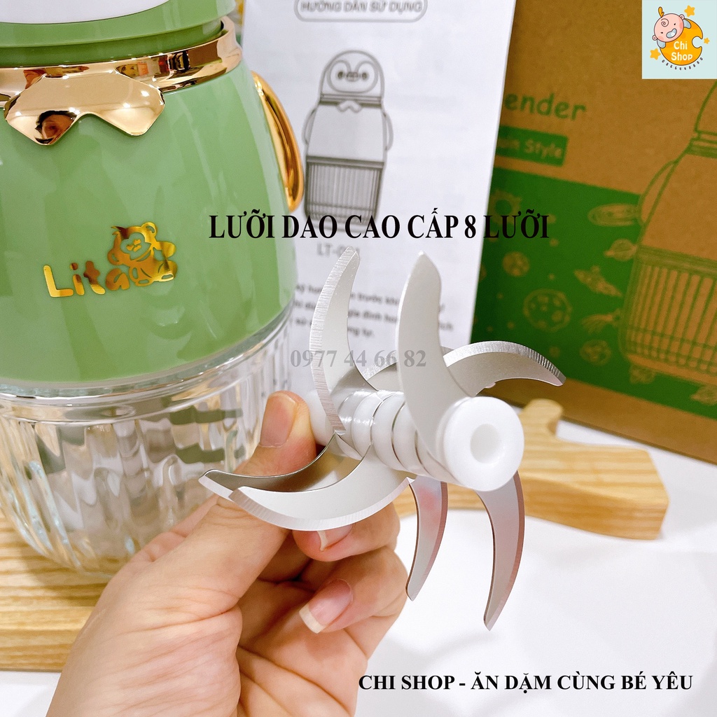 Máy Xay Ăn Dặm Cao Cấp 8 Lưỡi LITA 200W, BẢO HÀNH 12 THÁNG