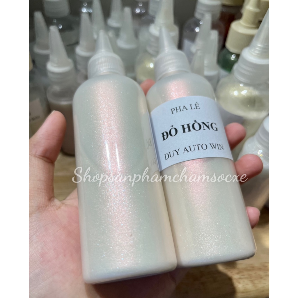 Pha lê đỏ hồng DD27 - Sơn xe máy đóng chai 50g và 100g