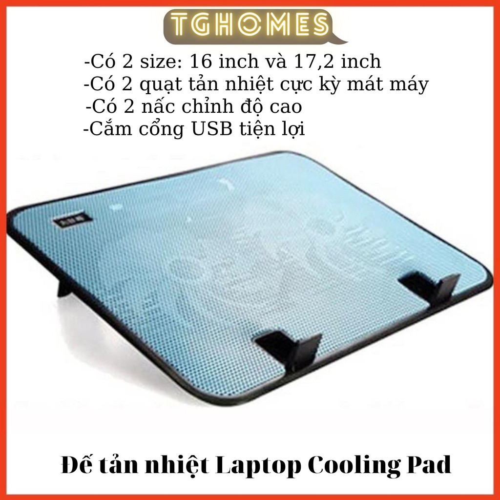 [Hàng Loại 1] Đế tản nhiệt laptop Cooling Pad  cực kỳ bền gồm 2 kích thước với nhiều màu sắc lựa chọn