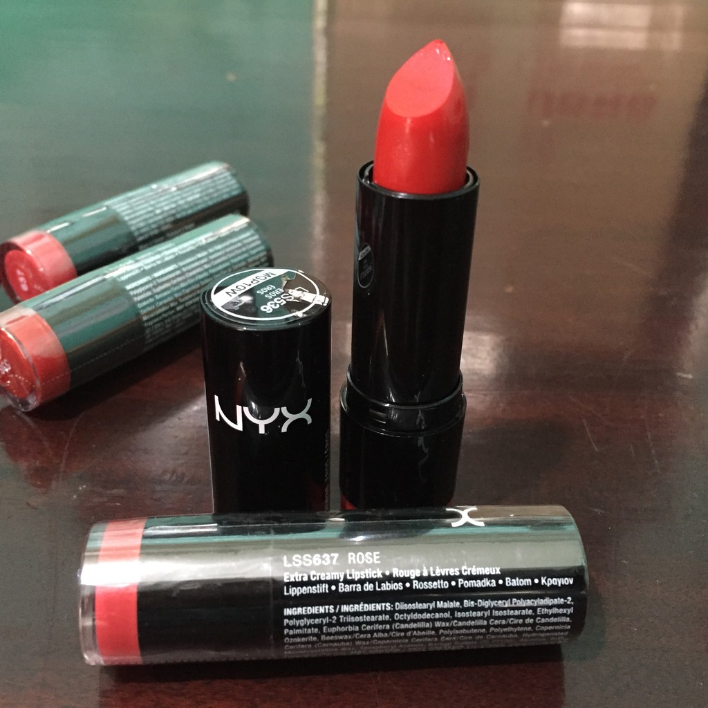 Son Môi Nhiều Dưỡng NYX Màu Hồng Đỏ Round Case Lipstick Lip Cream xách tay Mỹ