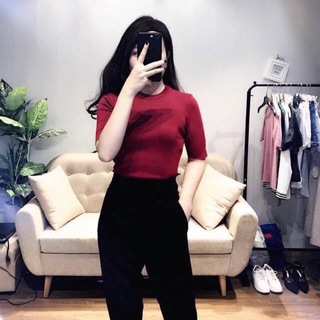 Áo len montoghi cổ tròn tay lỡ cực hot!