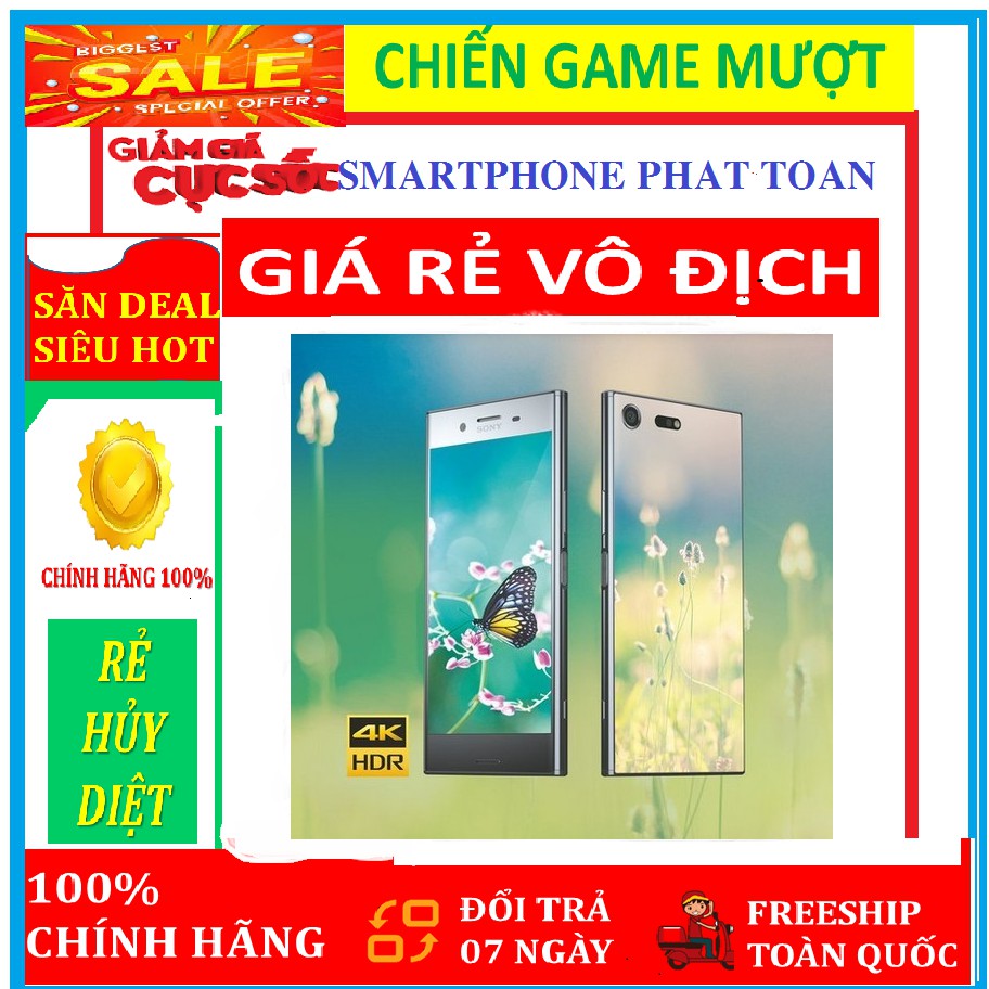 điện thoại Sony Xperia XZ Premium ram 4G 64G mới (Màu Bạc), Chơi LIÊN QUÂN/PUBG mượt