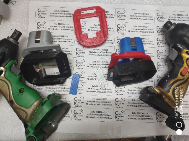 Bộ đế chuyển chân pin Hitachi 12, 14.4v sang makita