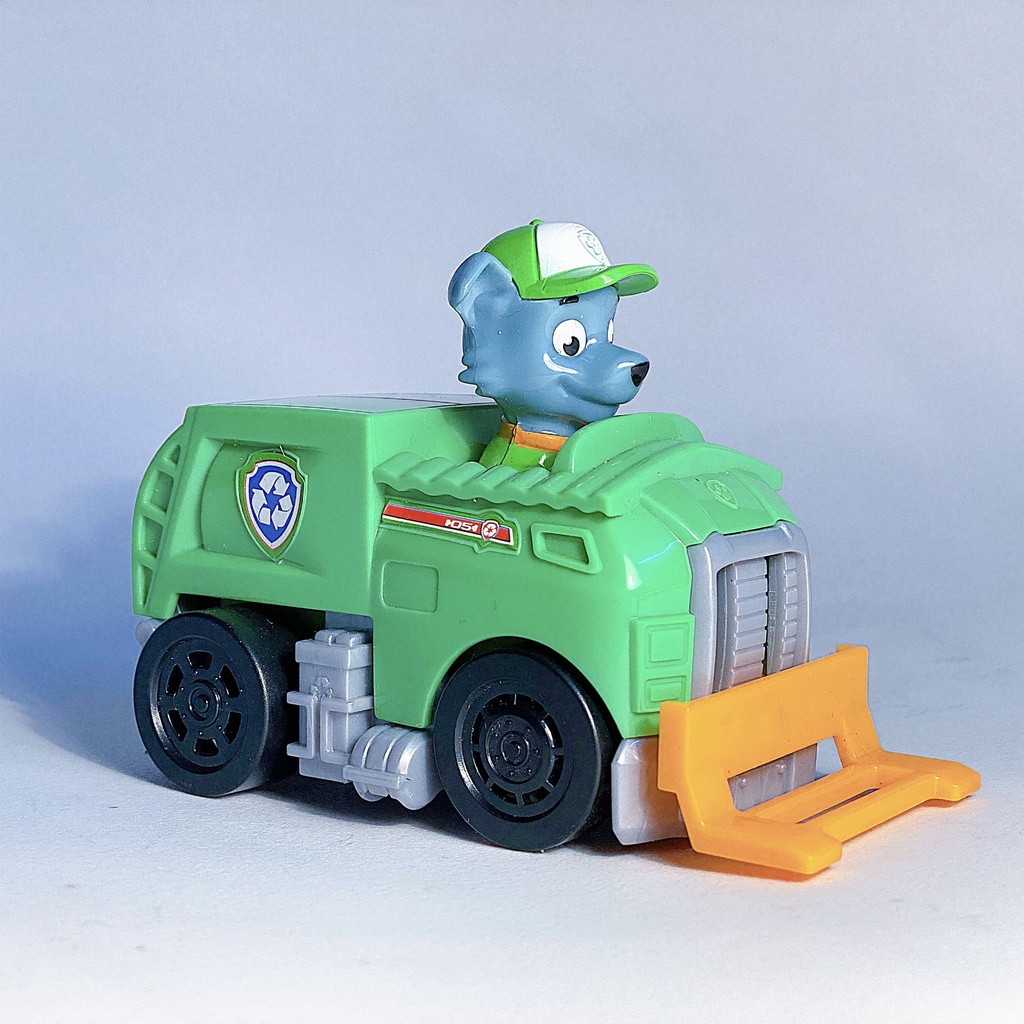 Mô hình xe chó cứu hộ Rocky chức năng nâng hạ - Đội chó cứu hộ Paw Patrol - Hàng chính hãng
