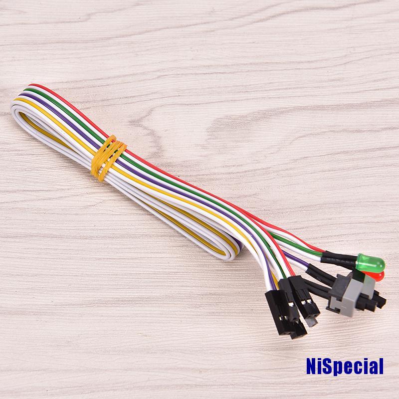 Cáp nguồn ATX PC 2 công tắc On/Off/Reset có đèn LED 68cm | BigBuy360 - bigbuy360.vn