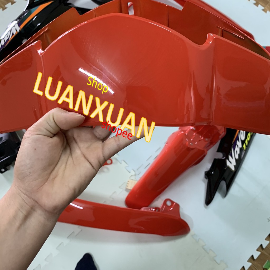 Bộ nhựa dàn áo xe wave ZX -Wave thái -wave 2 bóng -wave nhỏ -wave alpha 110 đời 2002 đến 2006 -Full nhựa trắng ABS