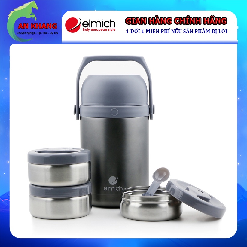 Hộp Đựng Cơm / Bình Giữ Nhiệt Đựng Thức Ăn Elmich EL3128 1800 ml - Hàng Chính Hãng